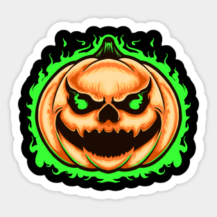 Scary Pumpkin halloween Head Sticker